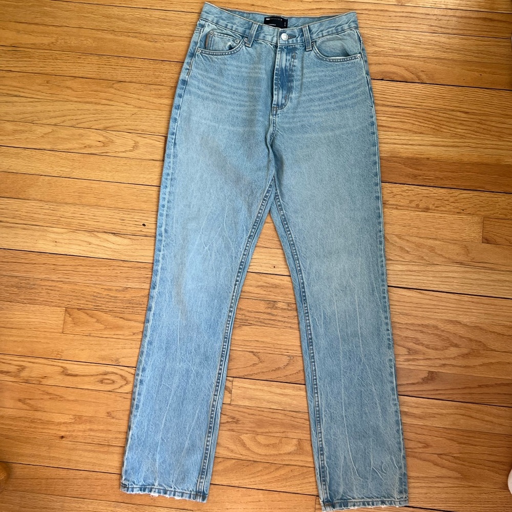 ASOS Design light wash straight leg jeans